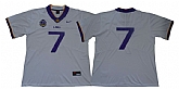 LSU Tigers 7 White 125 Sesons Nike College Football Jersey,baseball caps,new era cap wholesale,wholesale hats